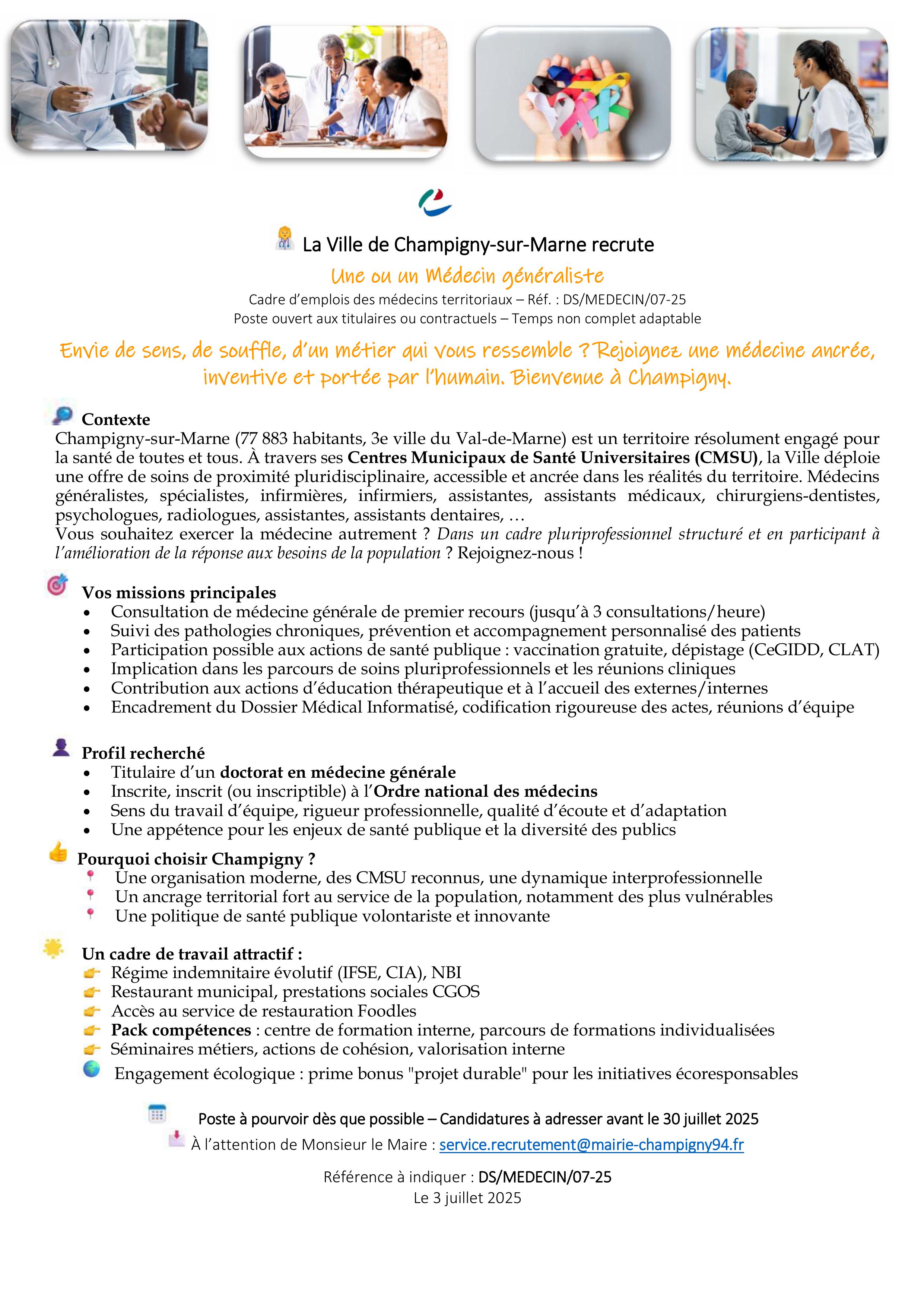 Une ou un Médecin généraliste