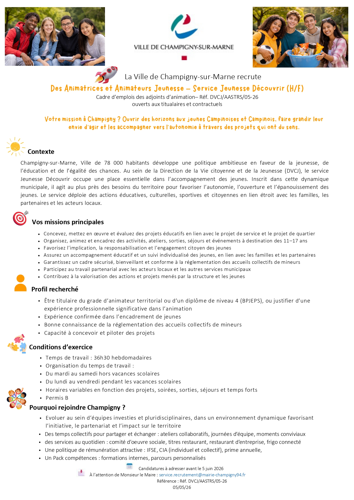 Des Animatrices et Animateurs Jeunesse – Service Jeunesse Découvrir 