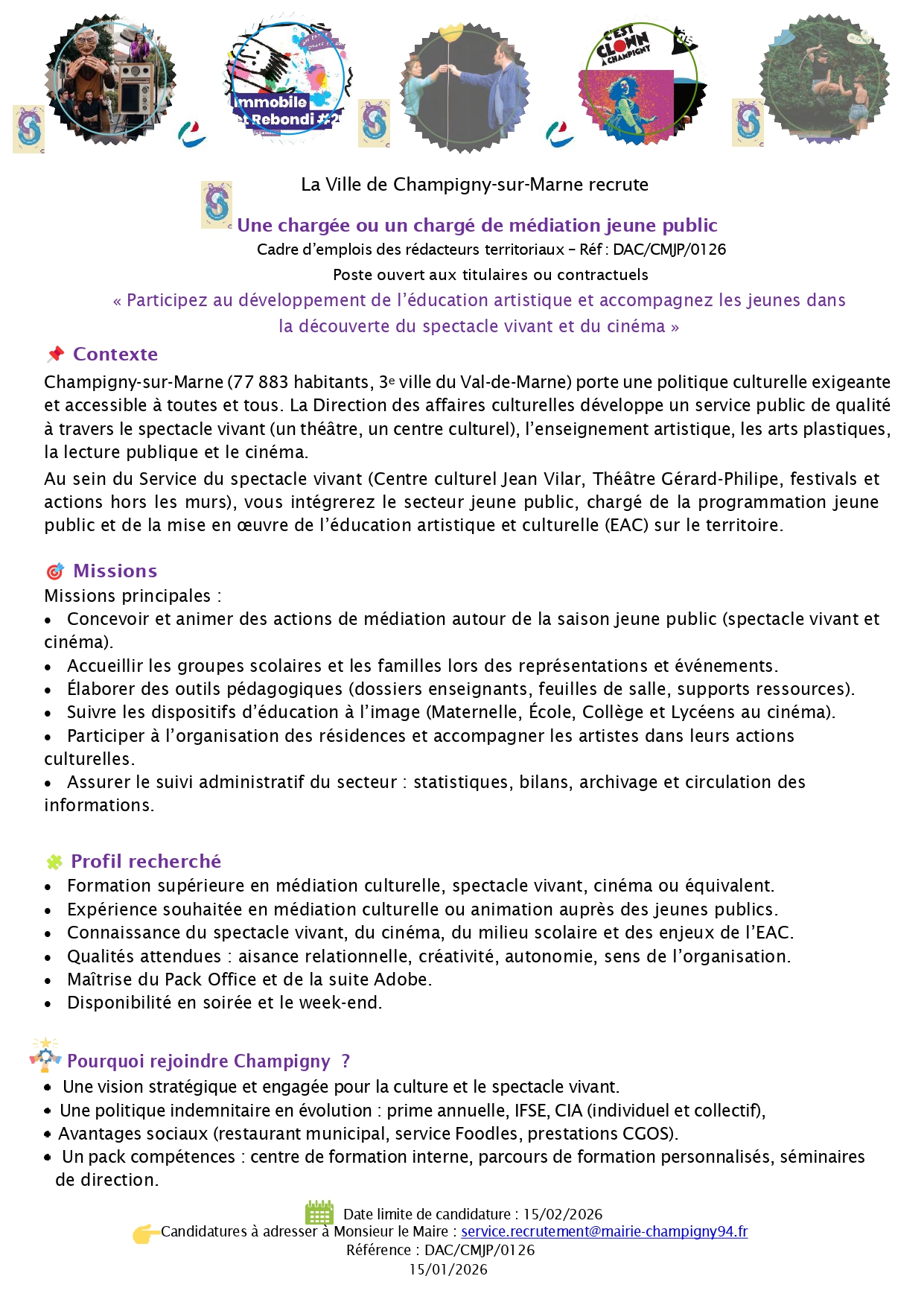 Une chargée ou un chargé de médiation jeune public