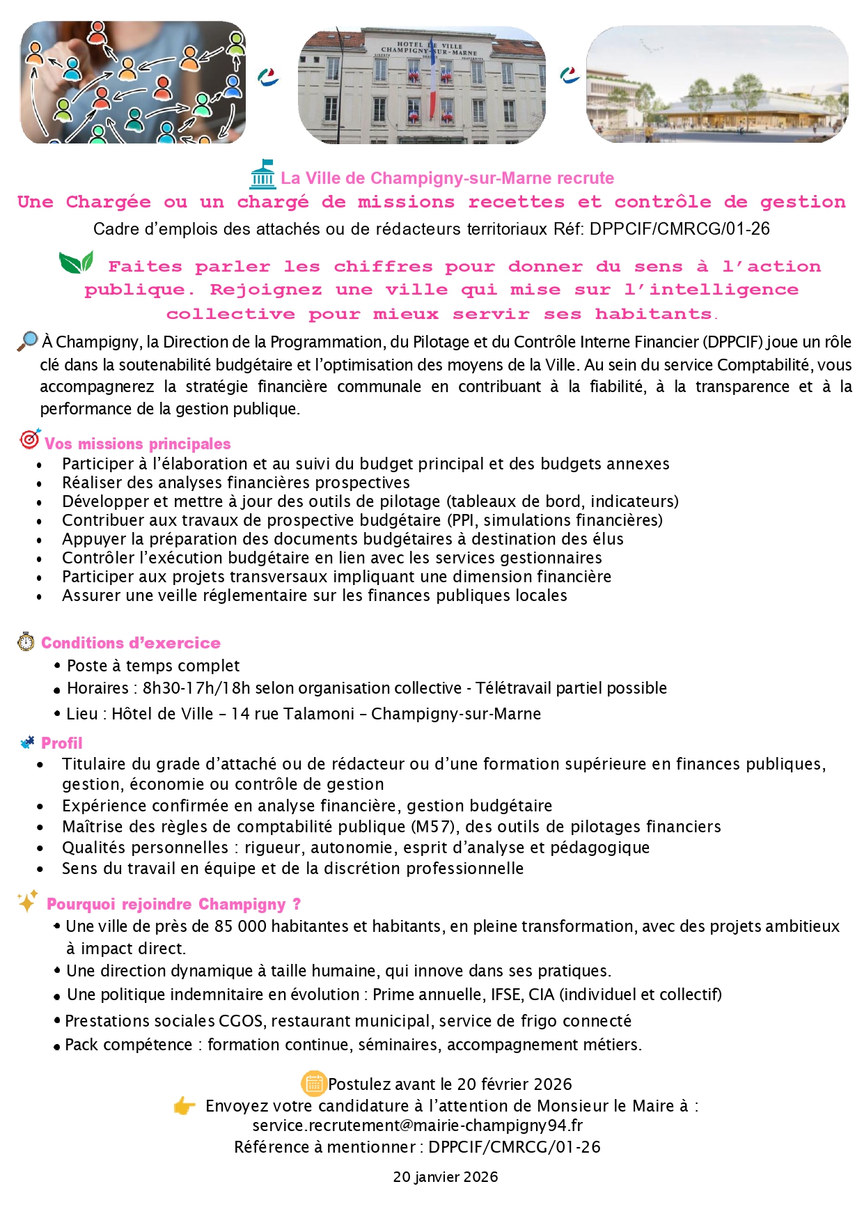 Une Chargée ou un chargé de missions recettes et contrôle de gestion