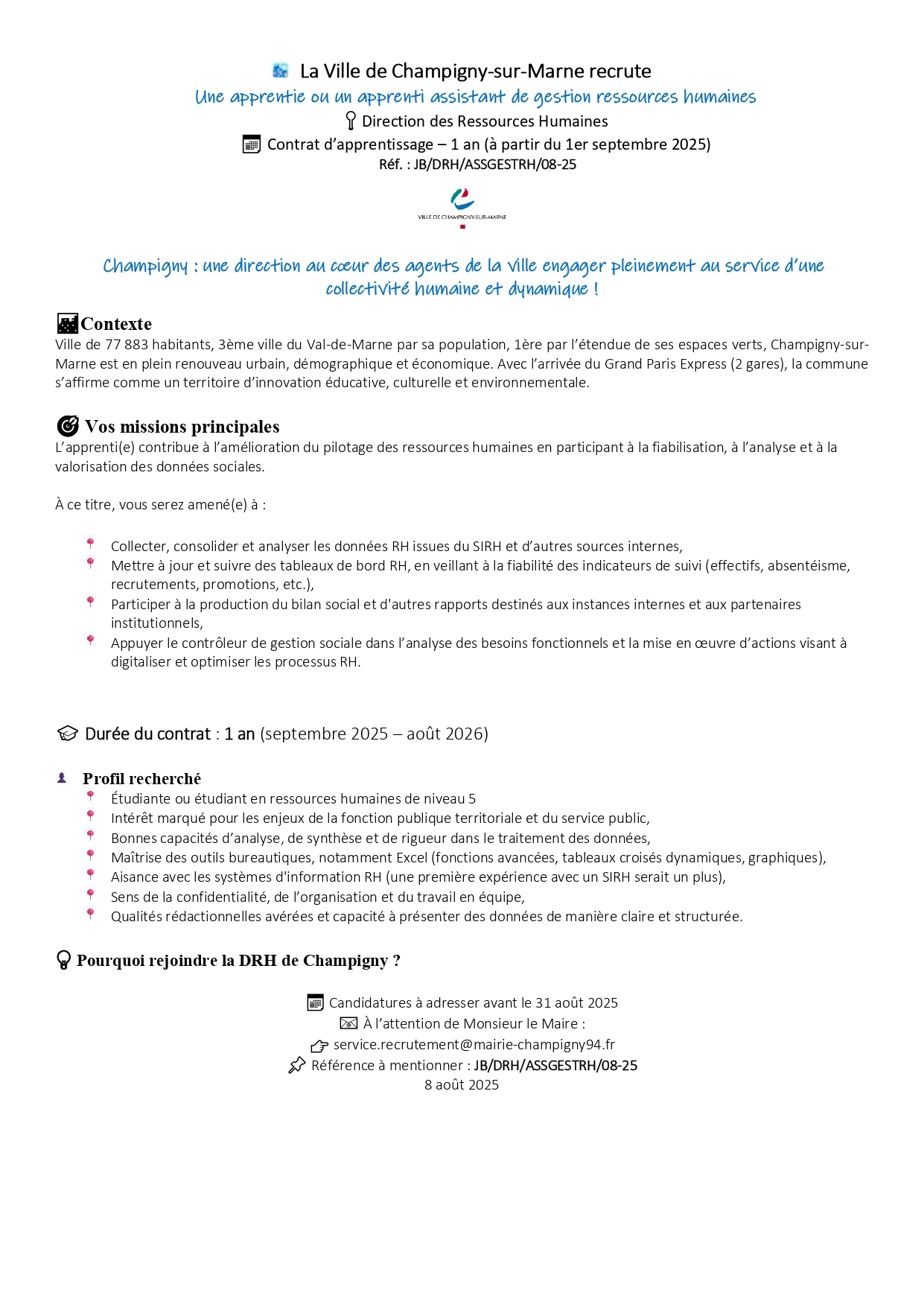 Une apprentie ou un apprenti assistant de gestion ressources humaines