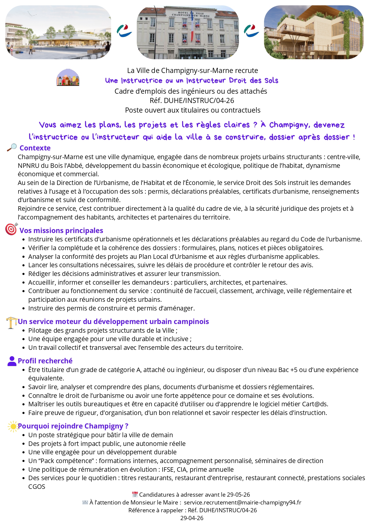 Une Instructrice ou un Instructeur Droit des Sols