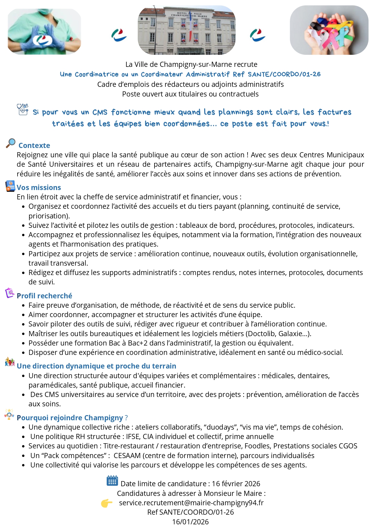 Une Coordinatrice ou un Coordinateur Administratif