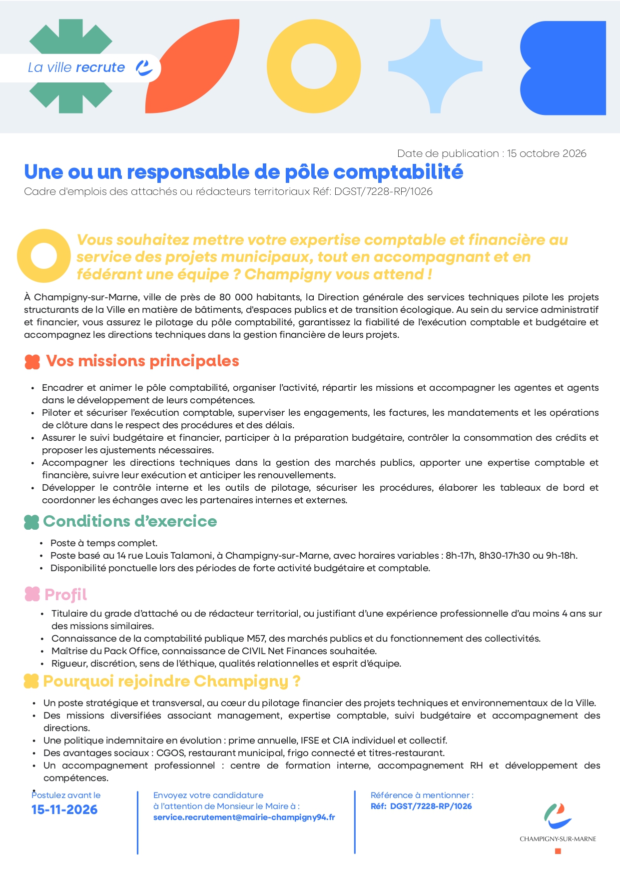 Une ou un responsable de pôle comptabilité