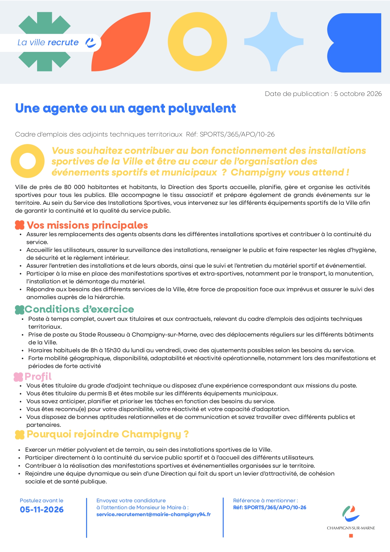 Une agente ou un agent polyvalent