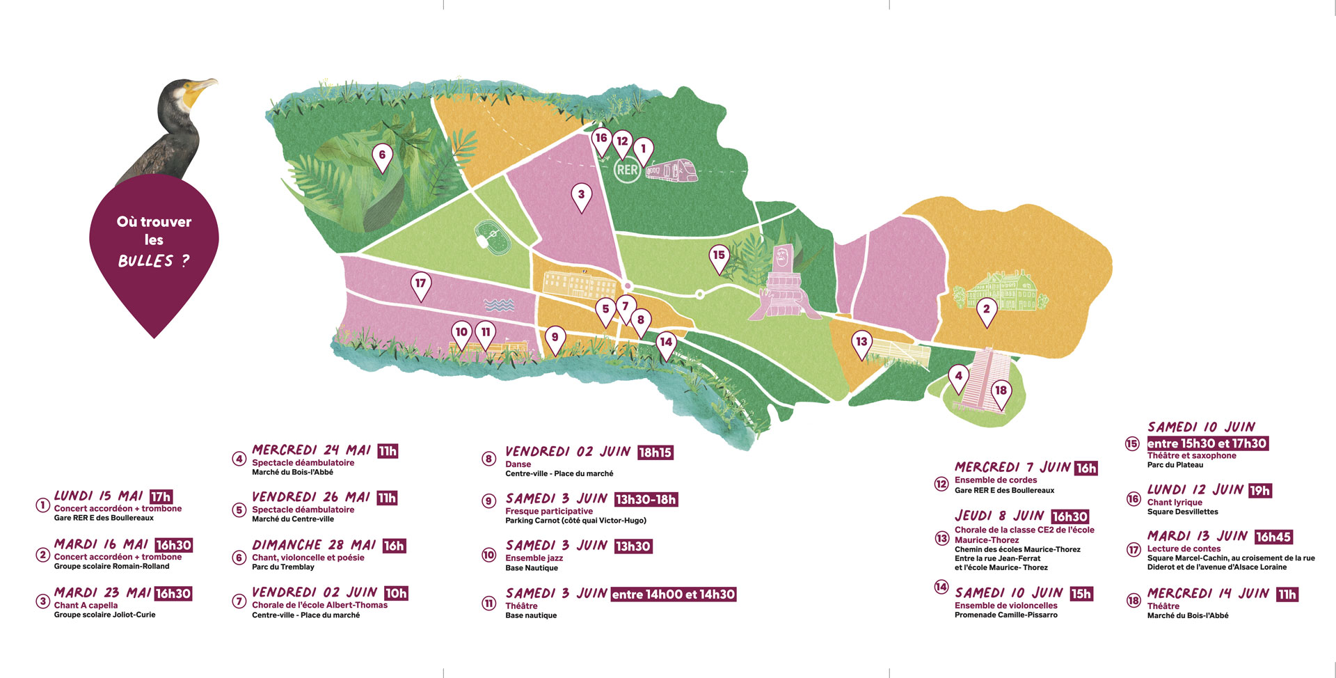 Carte des bulles culturelles